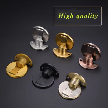 

304 stainless steel strong magnetic ground suction hole-free bathroom bedroom invisible silent door stopper door touch