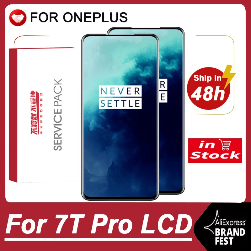100% Original 6.67&quot AMOLED Display For OnePlus 7T Pro LCD Touch Screen Digitizer Assembly One Plus | Мобильные телефоны и
