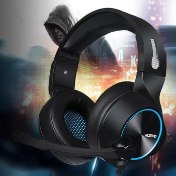 

3.5mm Gaming Headset LED Light Gamer Headphones On Ear Earphone With Microphone For PC Computer Laptop Auriculares Audifonos