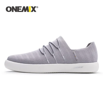 

ONEMIX 2019 Men Slip-on Boat Shoes Deodorant Insole Moisture Absorption Light Shoes Women All-match Sneakers For Outdoor Walking