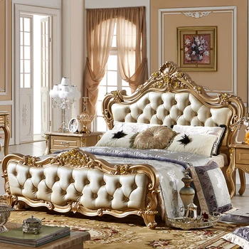 

European style luxury king size wooden bedroom furniture/classic bed