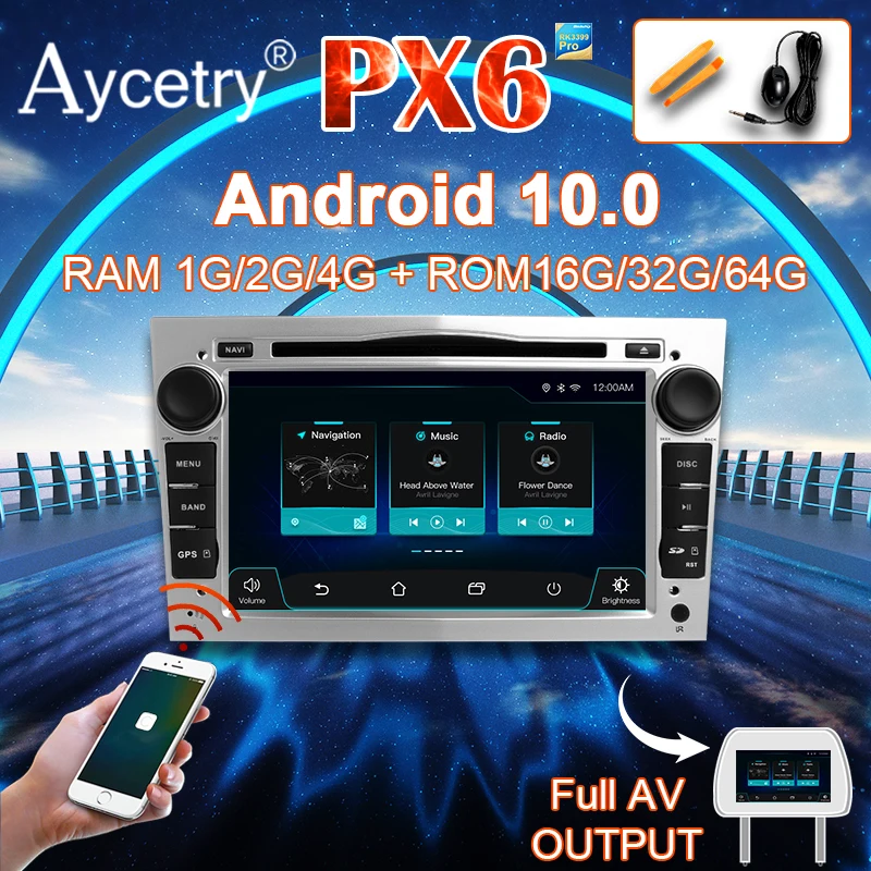 Автомобильный мультимедийный DVD плеер 64 гб Android 10 2 Din GPS радио для Astra Meriva Vectra Antara