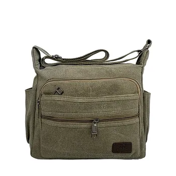 

2019 New Fashion Leisure Canvas Bag Casual Wild Simple Shoulder Messenger Bag Men's Outdoor Travel Crossbody Bag 1125