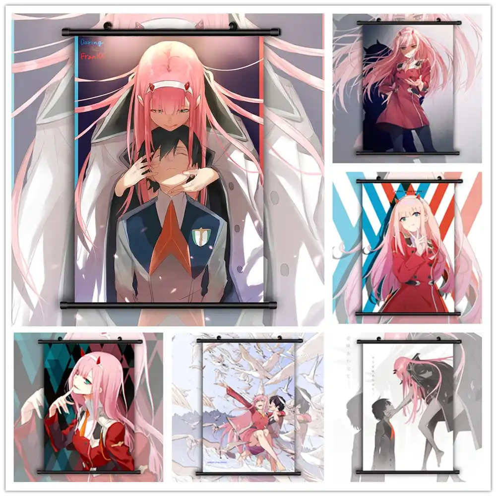 Darling In The Franxx Zero Two Hd Print Wall Poster Scroll Painting Calligraphy Aliexpress