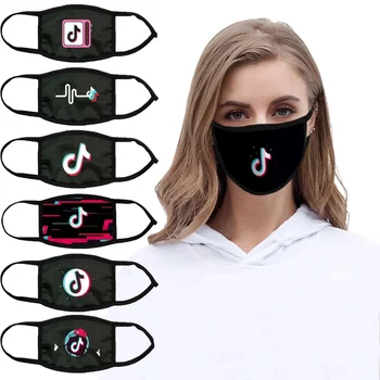 

Unisex Tik-Tok Windproof Face Mask Reusable Dust-proof Anti Pollution Cotton Mouth Caps Fashion Washable Protective Mascarillas