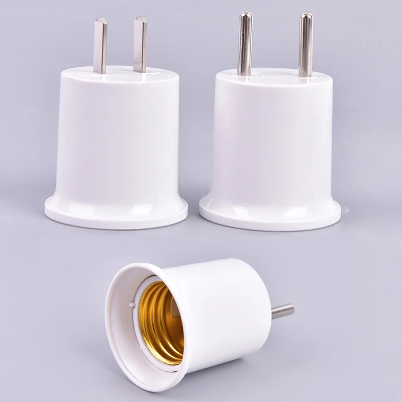 E27 Lamp Base To EU/US Plug Socket Lamp Holder Converter Adapter Light Bulb