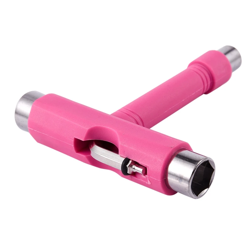 Roller Rollerskate Skateboard Scooter All in 1 T Skate Board ATB Tool + Hex Key pink