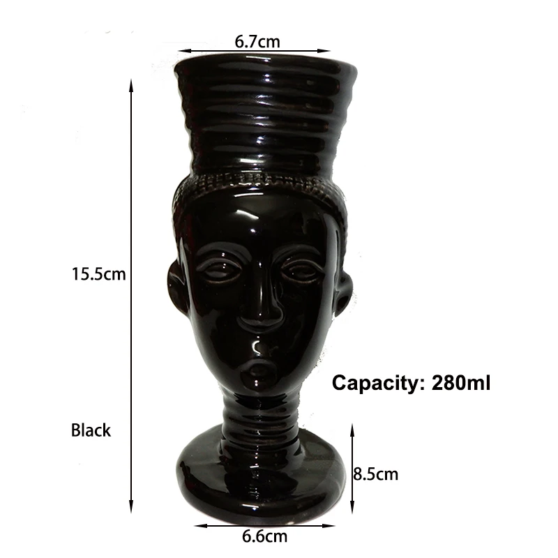 Hawaii-Themed Ceramic Tiki Beverage Mug