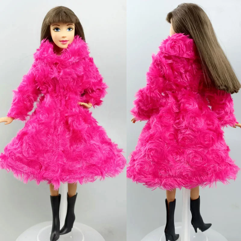 Зеленая Модная Одежда для кукол кукольный домик Barbie длинное пальто и Сумки из