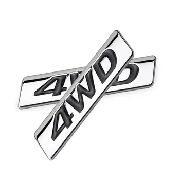 

Car Styling 3D Chrome Metal Sticker 4WD Emblem Badge Decal For SUV Rear Trunk Off-road Toyota Highlander RAV4 Tiguan Honda