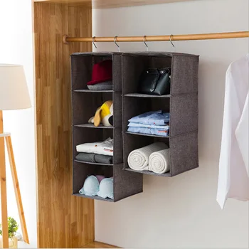 

S/M/L Multi Layer Wardrobe Clothes Storage Hanging Bag Drawer Organizers Underwear Socks Holder Sorting HFing