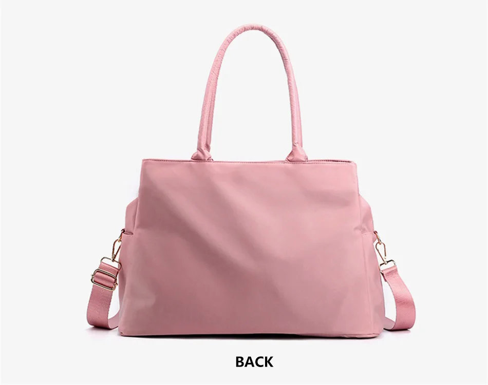 Casual Nylon Cloth One Shoulder Travel Bag Female Fashion Simple Sports Fitness Handbag Large Capacity Solid Color Crossbody Bag