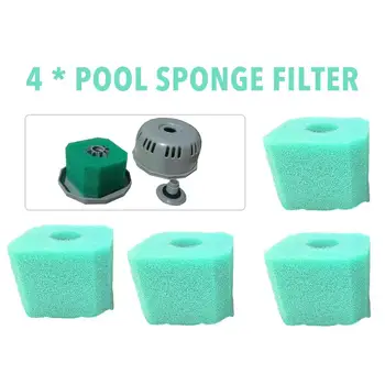 

4pcs Pool Sponge Filters Washable Reusable Hot Tub Spa Foam Filters Spa Accessory For V1 S1 Durable Practical Sponge Filters