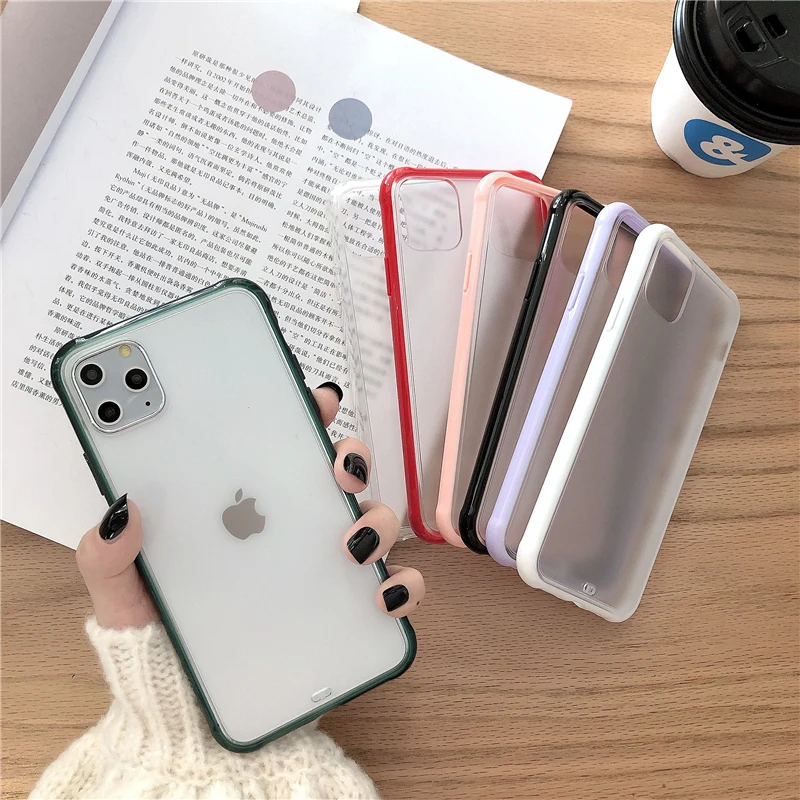A prueba de choques Suave claro caso de teléfono suave cubierta de parachoques para iPhone XS Max 6s 7 8 Plus