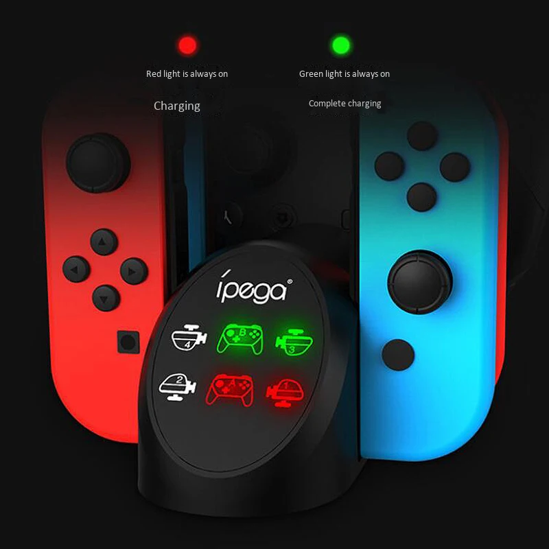 Ipega 6 в 1 для nintendo Switch зарядное устройство Joy-Con левая и правая ручка переключатель PRO геймпад контроллер зарядное устройство