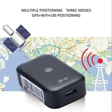 Localizador GPS GF21 Mini para coche, dispositivo antipérdida, Control de voz, grabación, micrófono HD, WIFI, LBS, localizador Pos