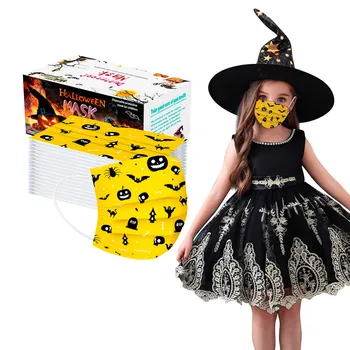 

Masque 2020 Halloween Masks Children's mask Disposable Face Mask With Box 3Ply Ear Loop Bandage Fast Delivery Within 24 Hours
