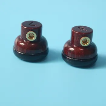 

A pair of wooden shells + a pair of pink big solder joint speakers + a pair of mmcx