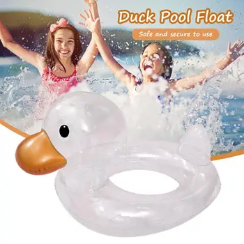 

Transparent Duck Swimming Ring Children Floating Row Inflatable Raft Beach Pool Floating Toys Summer Party Pool Toys For Kids