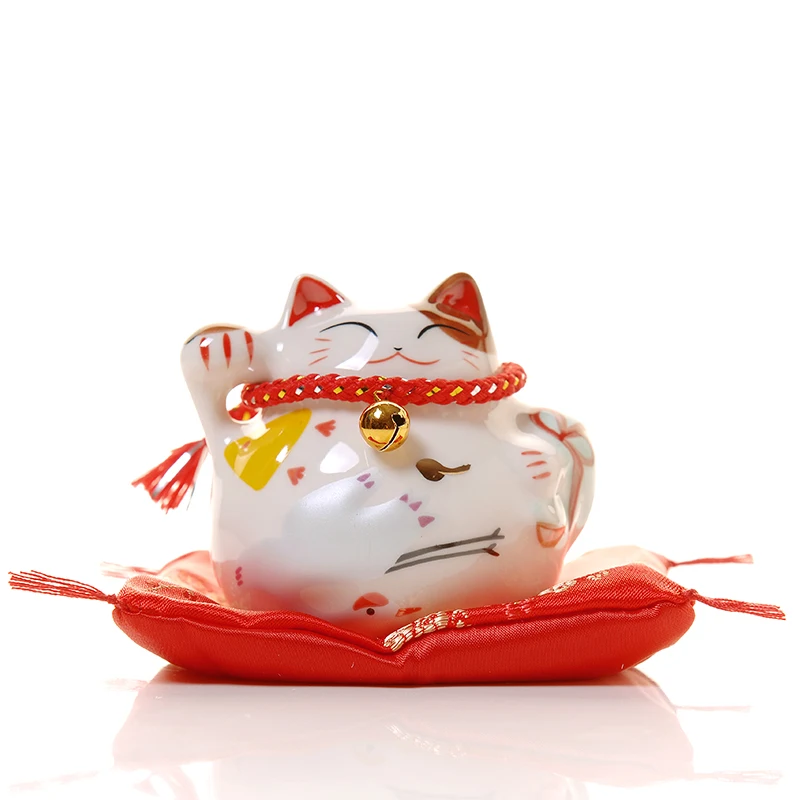 4 дюйма lucky cat керамический lucky cat домашний Фарфор Декоративные Украшения Бизнес-Подарки lucky cat Копилка Feng Shui украшения