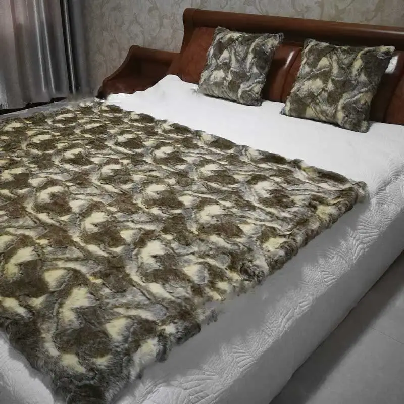 Американское длинное одеяло из искусственного меха, Полосатое одеяло для дивана