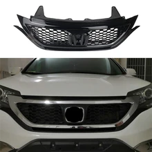 

Fit for Honda CRV C-RV grille trim accessories 2012-2015 bumper separator Honeycomb black silver grille high quality ABS grille