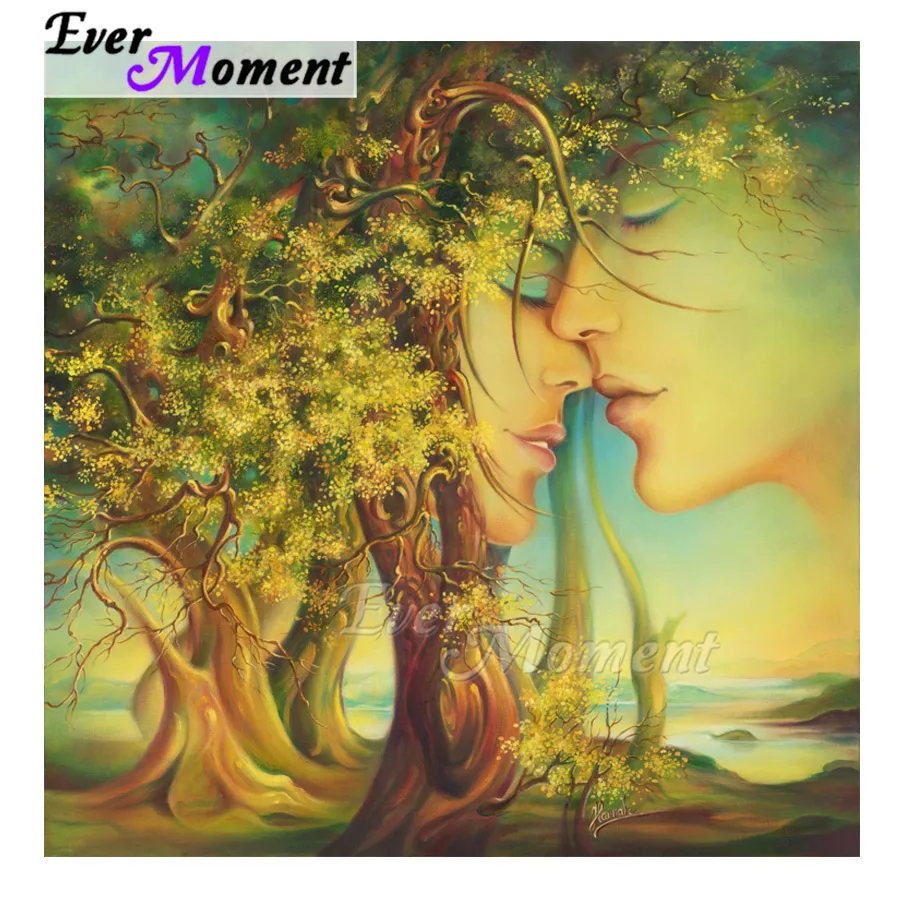 

Ever Moment Diamond Painting Couple Kiss Tree Hobby 5D DIY Handmade Decoration For Home Diamond Embroidery Rhinestone S2F2329