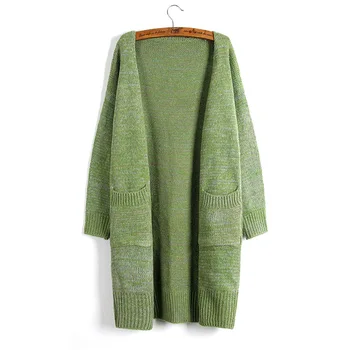 

2020 Spring And Autumn Women's Cardigan Korean Version Of The Long Double Pocket Variexed Student Sweater 17066