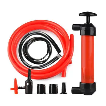 

1 Set Portable Manual Oil Pump Siphon Tube Car Hose Fuel Gas Inflatable Pump Tool