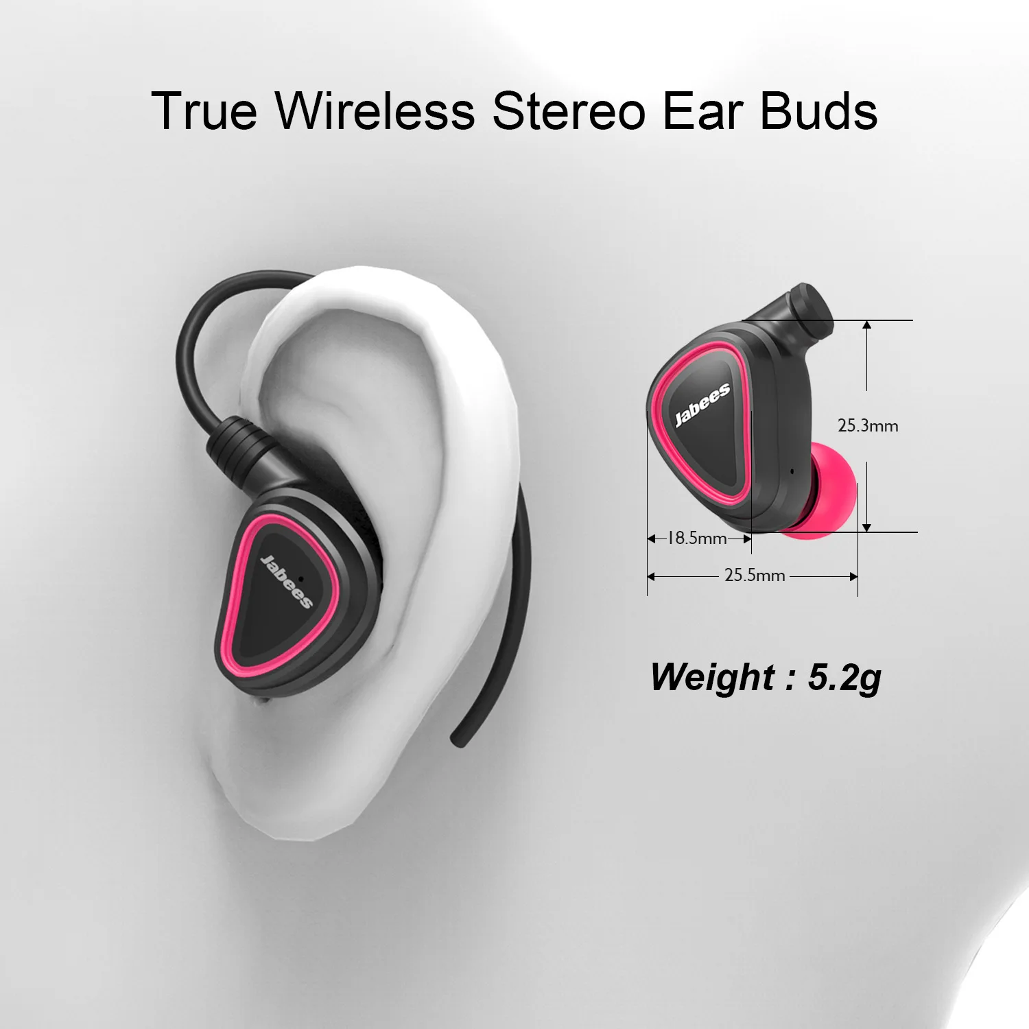 Jabees מגיני מיני אלחוטי bluetooth אוזניות עמיד למים מגע TWS אוניברסלי  תנועה|אוזניות ודיבוריות Bluetooth| - AliExpress