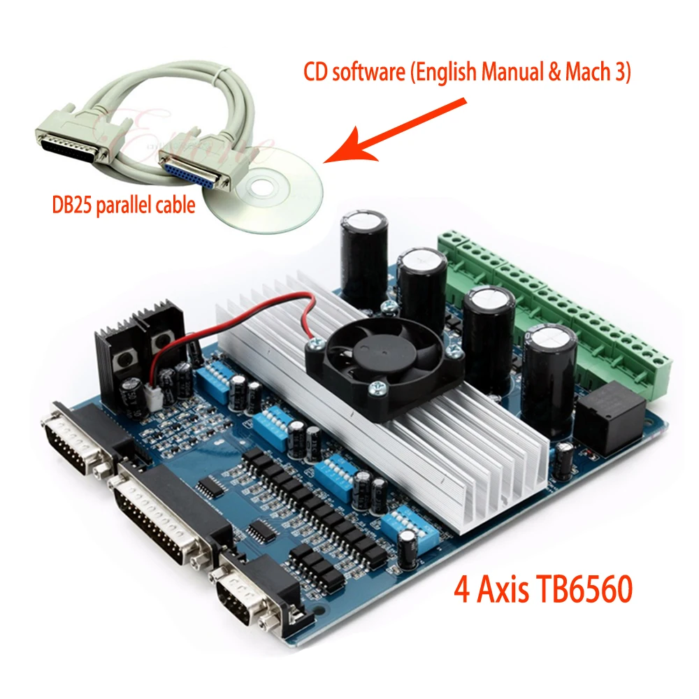 4 Axis TB6560 3.5A Stepper Motor Driver Board CNC Controller For CNC Router 