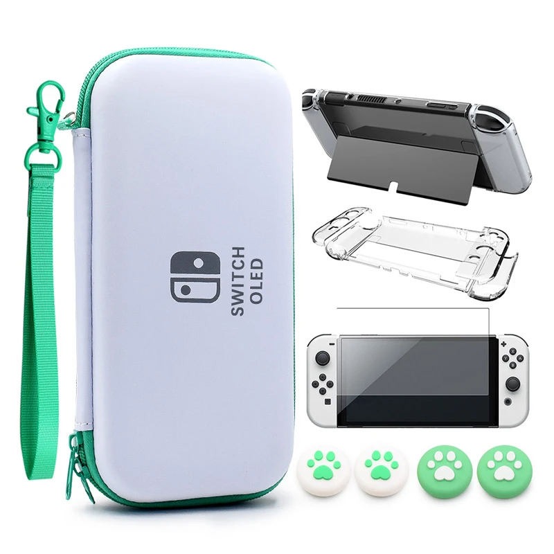 Accessoires de protection pour Nintendo Switch Lite – Étui en TPUR  transparent + verre trempé + 6 capuchons