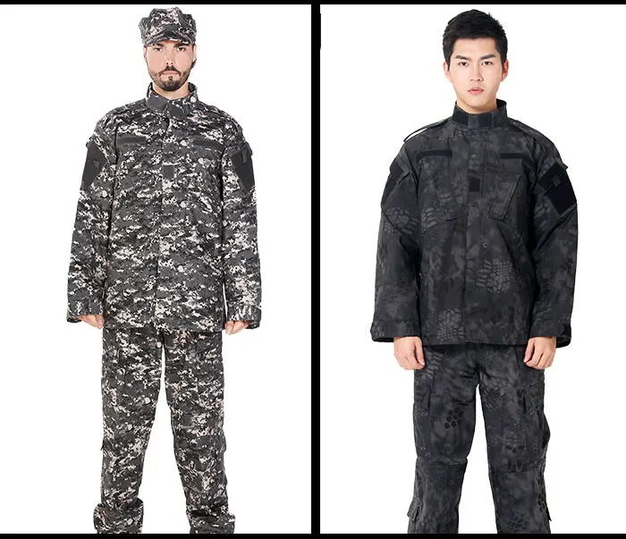 17Color Men Army Tactical Military Uniform Camouflage Combat Shirt Clothes Special Forces ACU Militar Uniforms for Man Coat Set