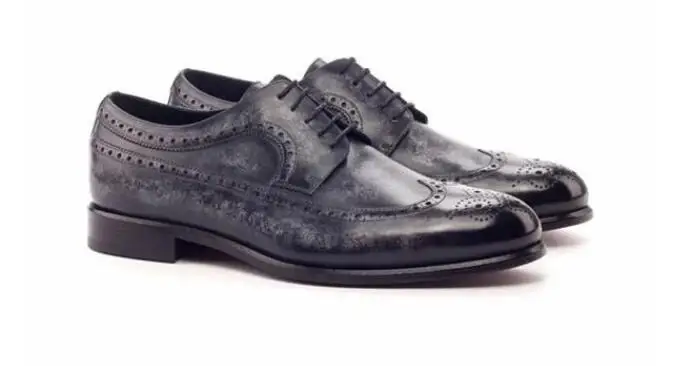 

Men Leather Shoes Lace Up Casual Shoes Dress Shoes Brogue Shoes Spring Ankle Boots Vintage Classic Male Casual F36
