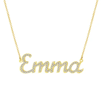 

Zciti personalized name necklace female custom name necklace ice out cubic zirconia ladies necklace