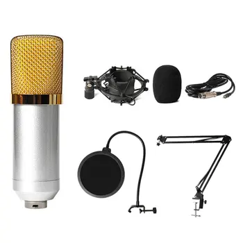 

BM-700 Universal Condenser Bearable Load Mic Microphone KitWith Adjustable Scissor Arm Stand Shock Mount