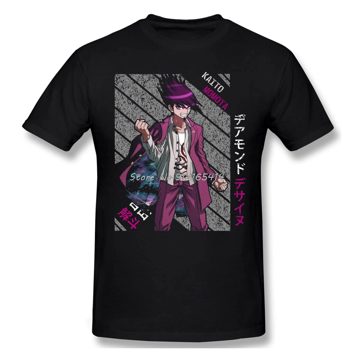 Kaito Momota - Print Cotton T-Shirt Camiseta Hombre