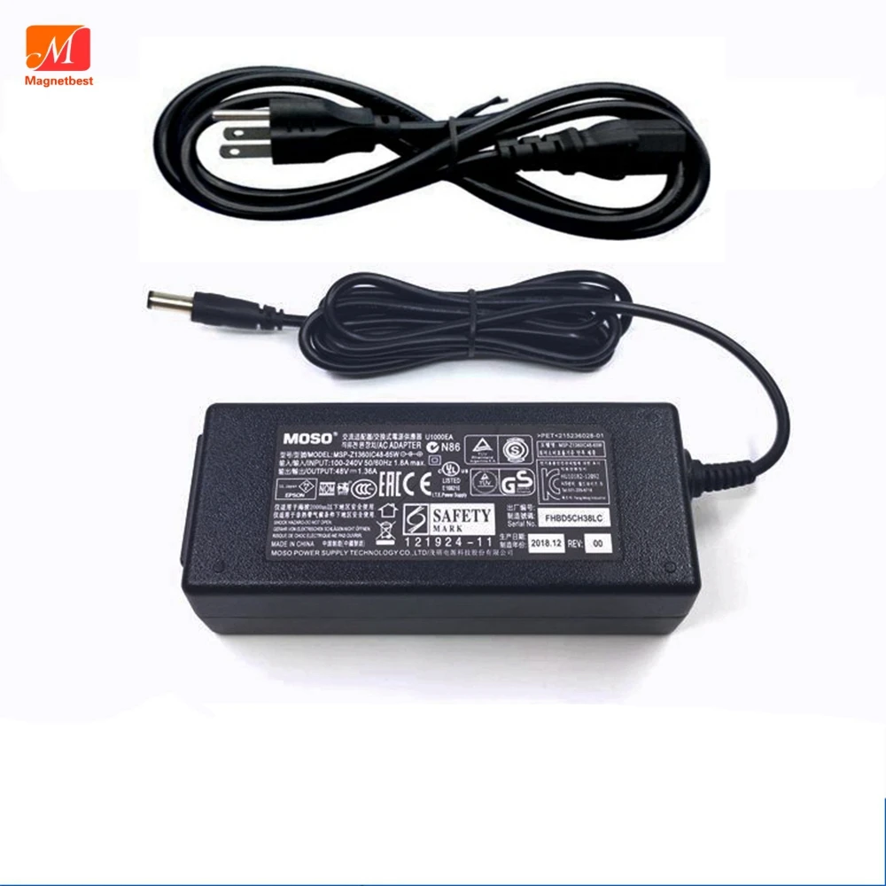 MOSO 48V 1.36A 65W MSP-Z1360IC48.0-65W HU10421-140108 AC Adapter
