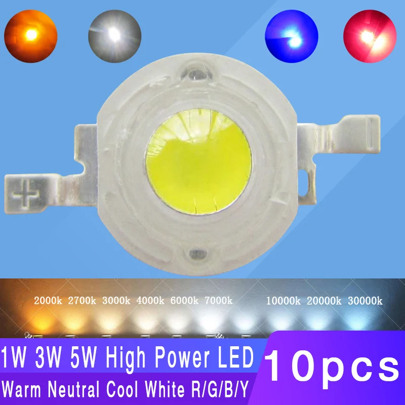Светодиодный светильник 10 шт. 1 Вт/3 Вт|red 660nm|full spectrum 1wgrow full |