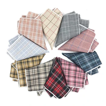 

High Quality Cotton Polyester Mens Pocket Squares Casual Handkerchief for Men
