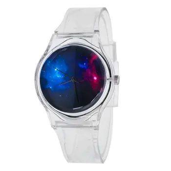 

Fashion Design Quartz Silicone Wrist Watches Casual Style Transparent Watchband Couple Men Women Watches