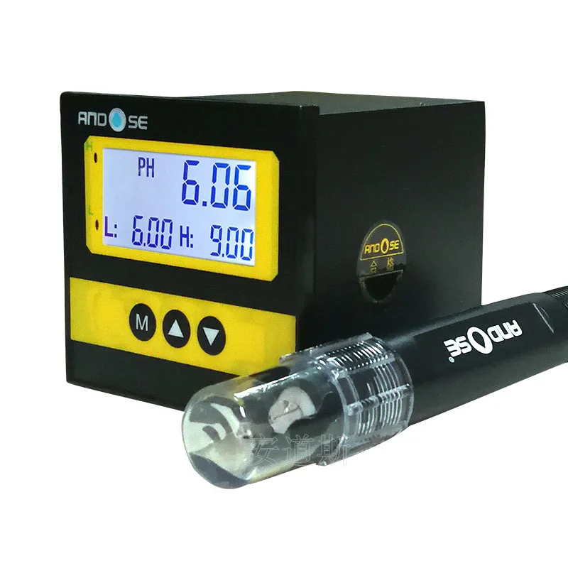 

PH/ORP2008 Industrial pH Controller On-line pH Meter Test Instrument pH Electrode Probe Sewage Acidity and Alkalinity Meter