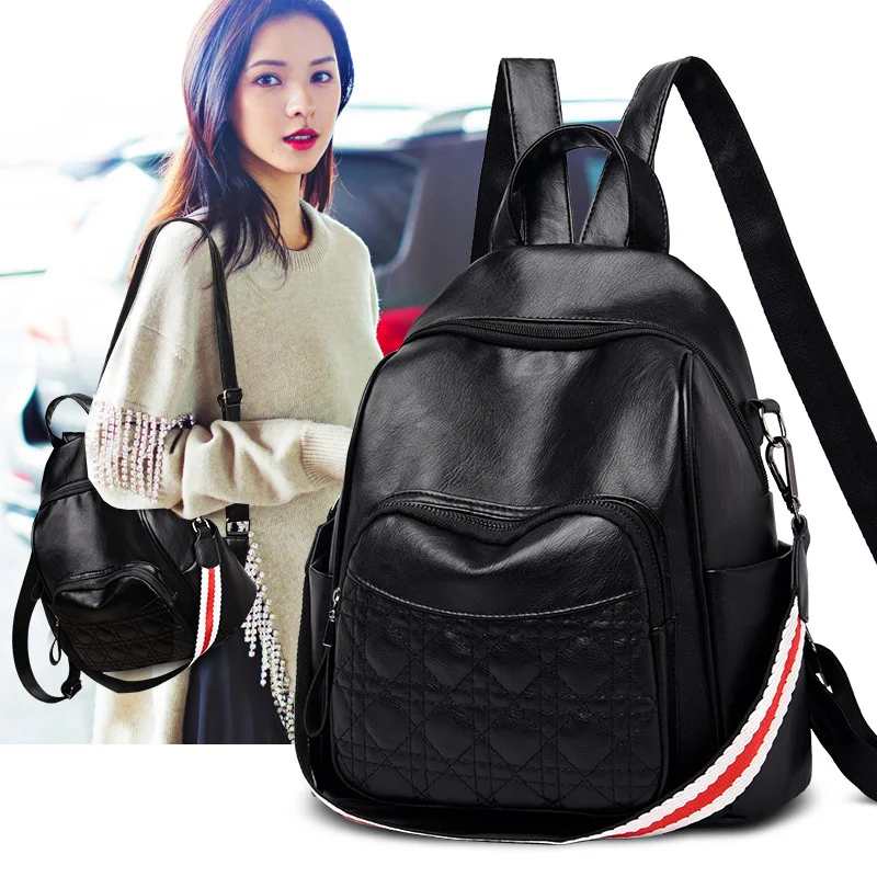 

New Style WOMEN'S Bag Fashion Ribbon Backpack Korean-style Simple Spiraea Backpack