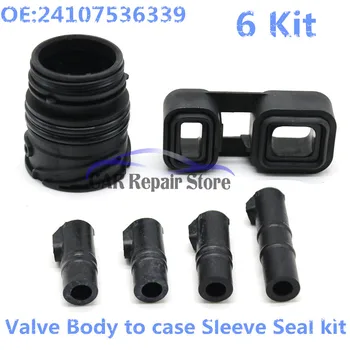 

6HP19 6HP21 Valve Body to Case Sleeve Seal kit Mechatronic Kit 6Pcs For BMW 2004-2006 OEM 24107536339 24107536340