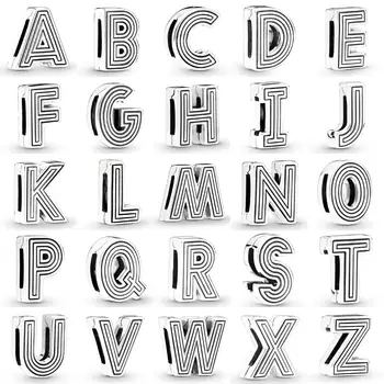 

Real Reflexions A-Z Alphabet 26 Letter Clip Charm 925 Sterling Original Beads Fit Bracelet Diy Jewelry