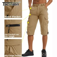 TACVASEN Men's Cargo Work Shorts Quick Dry 3/4 Length Capri Pants Multi-pockets Knee Length Trousers Summer Board Beach Shorts - Image 5