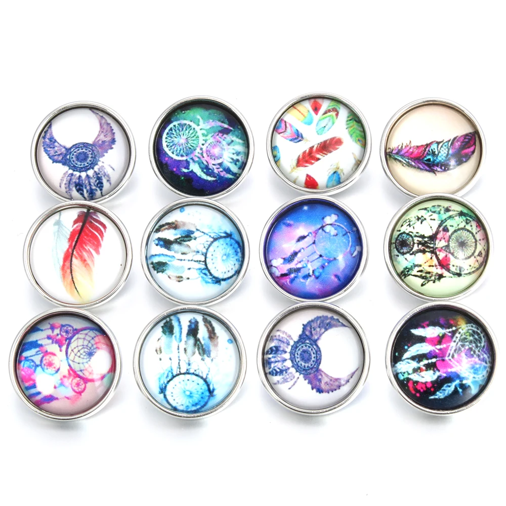 Bracelet Jewelry Metal Snap Buttons 10pcs/lot Mixed Interchangeable Snap Jewelry
