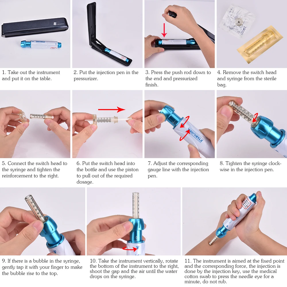 Корейский стерильный распылитель, гиалуроновая кислота, терапия, ручка для подтяжки губ, инъекционная ручка, антивозрастной одноразовый шприц, салонный инструмент для красоты