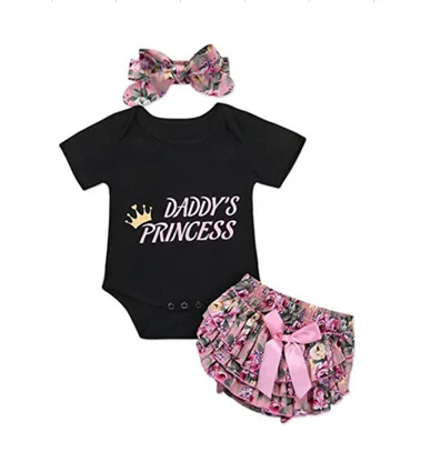 Baby Clothing Set classic EAZII Hello World Print Newborn Infant Baby Girl Romper Jumpsuit With Underwear Short Sleeve Sunsuit Summer Clothes Outfit 0-24M newborn baby clothing set Baby Clothing Set