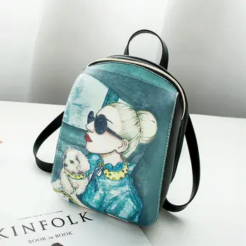 

Mini PU Backpack Purse Small Backpack Shoulder Rucksack Bag for Women Girls New